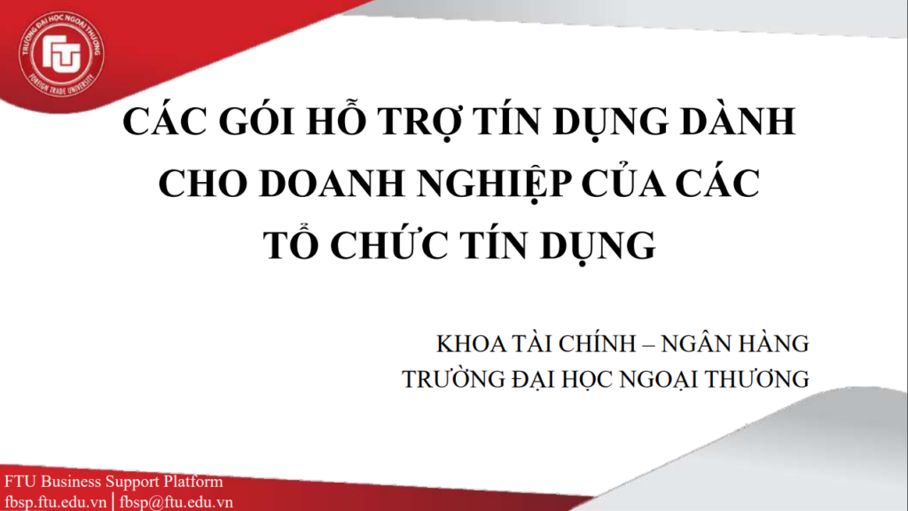 Các gói hỗ trợ tín dụng dành cho doanh nghiệp của các tổ chức tín dụng 2 baocaotuan2 tctd
