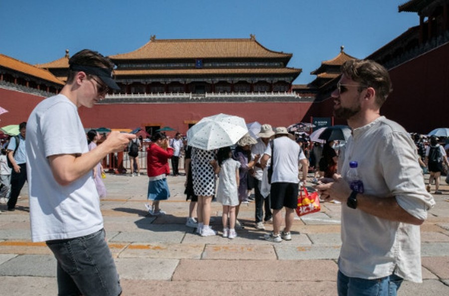 Du khach nuoc ngoai o TQ